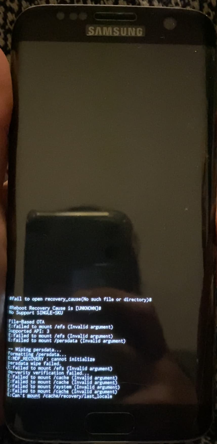 Samsung S7 Edge fail to open recovery_cause(No such file or directory) loop  - Samsung - /e/OS community