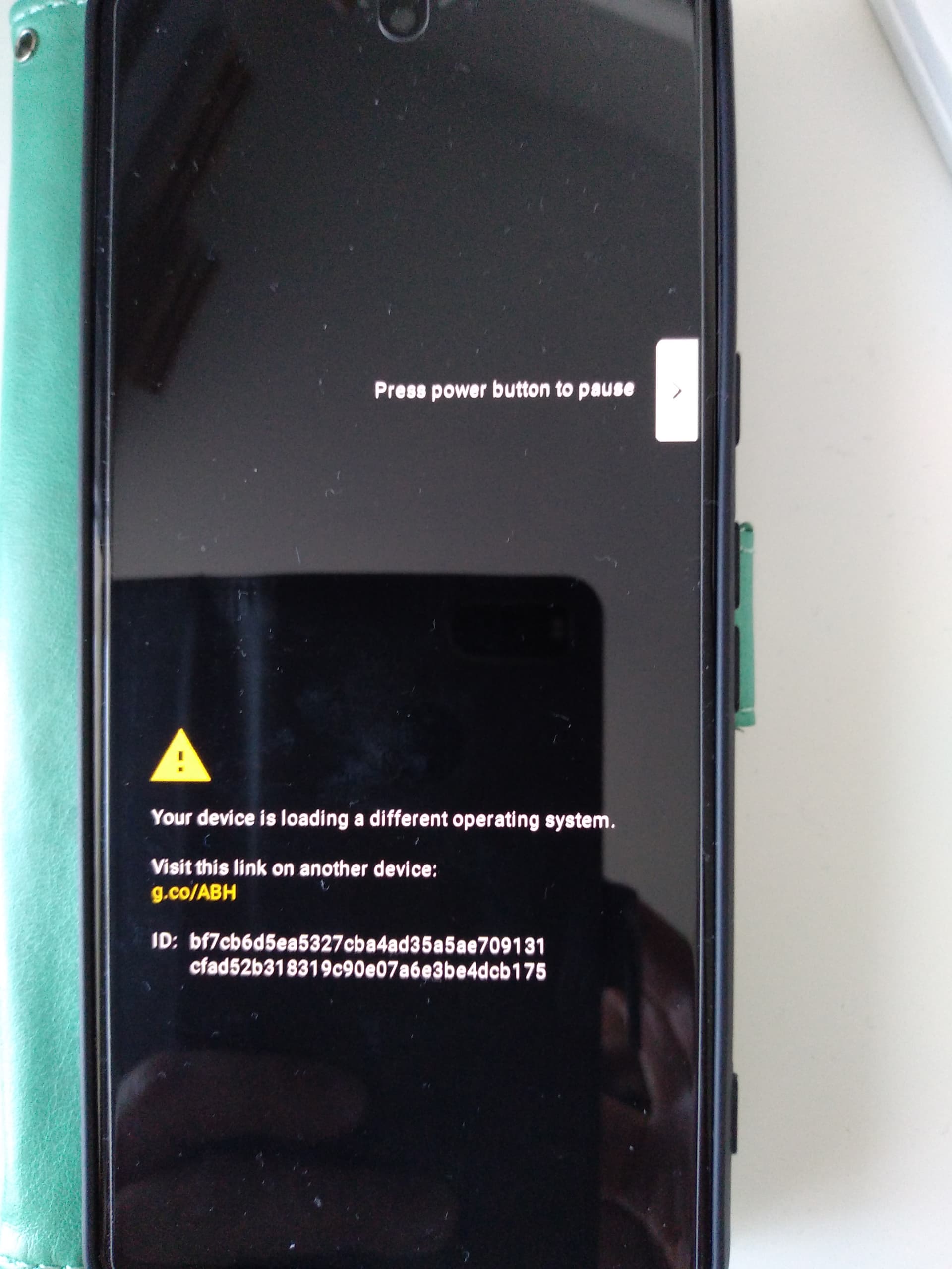 Murena Pixel 7 yellow triangle on booting - Google - /e/OS community