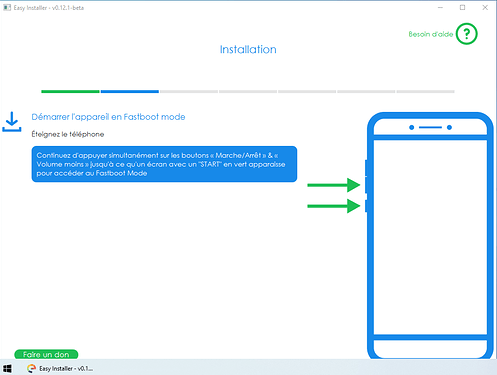 Start the device in Fastboot mode