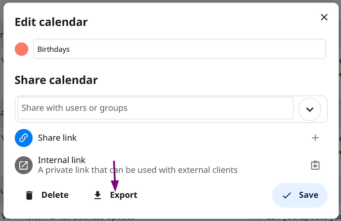 edit calendar