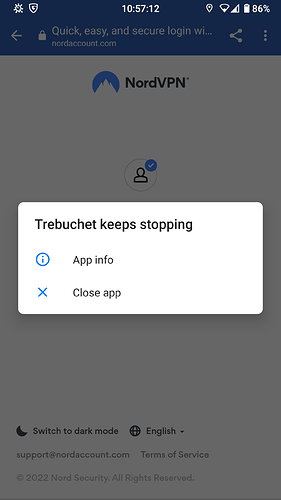 Trebuchet keeps stopping