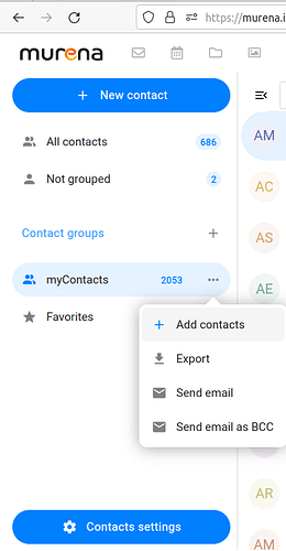 No delete option for contacts