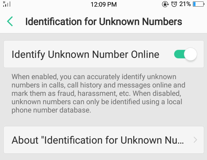 Identification for Unknown Numbers