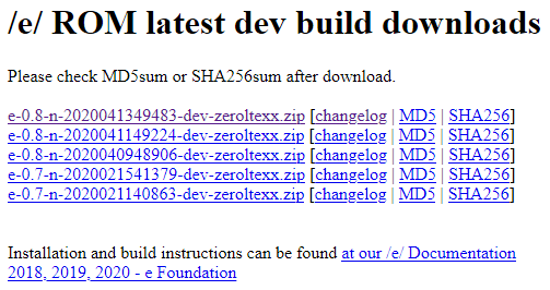 e-ROM latest dev build downloads SM-G925F