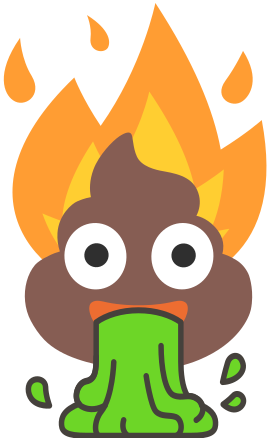 Flaming_poop_vomit_emoji.svg